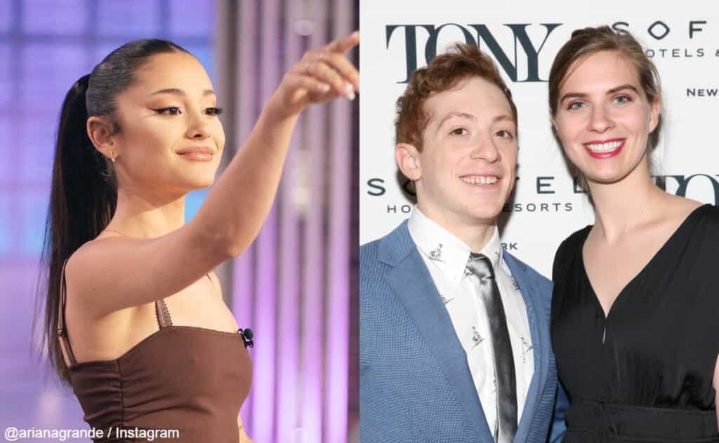 （左から）アリアナ・グランデ、イーサン・スレーター、リリー・ジェイ Photo： @arianagrande / Instagram, Amy Sussman/Shutterstock