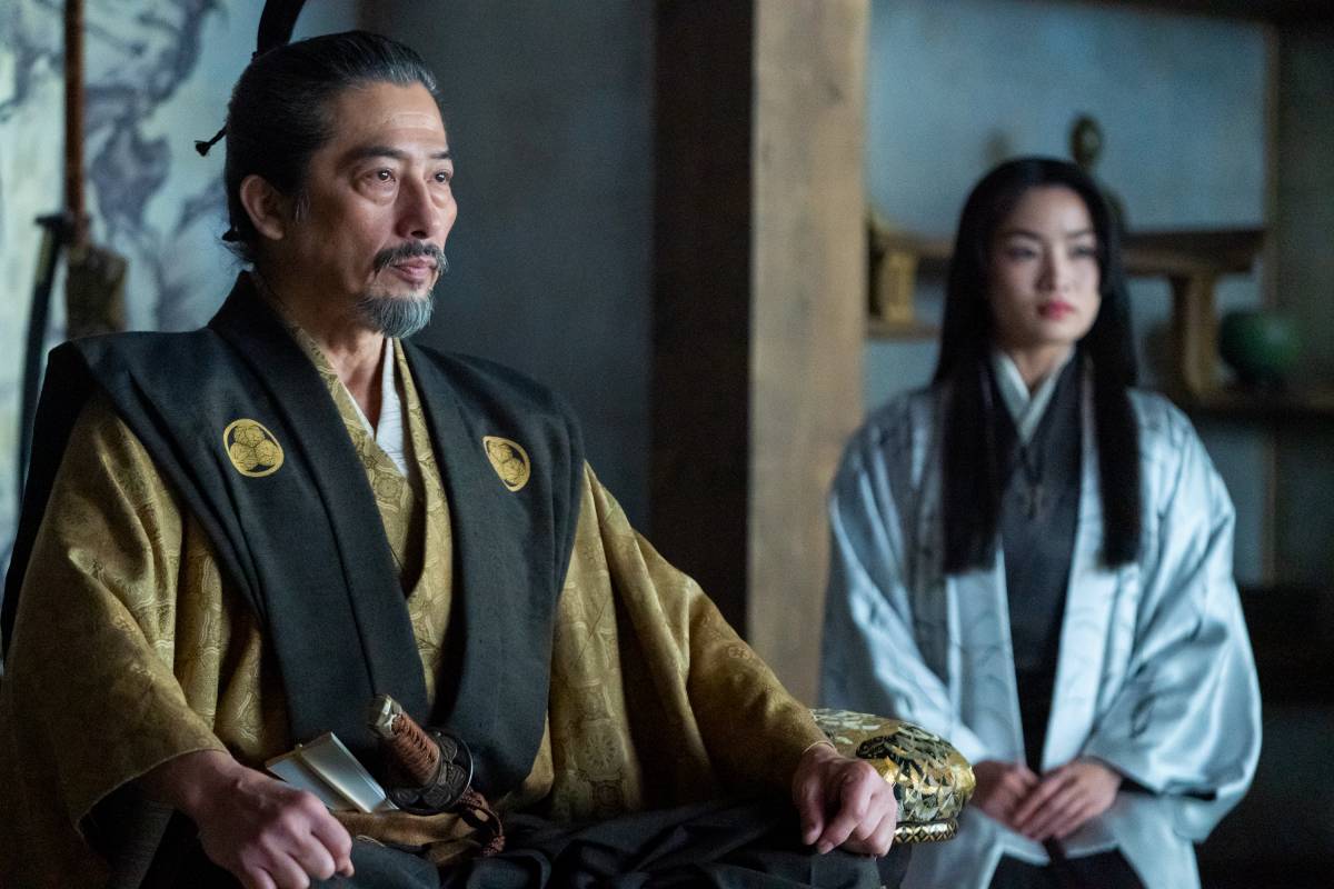 『SHOGUN 将軍』真田広之（吉井虎永 役）、アンナ・サワイ（戸田鞠子 役）Courtesy of FX Networks